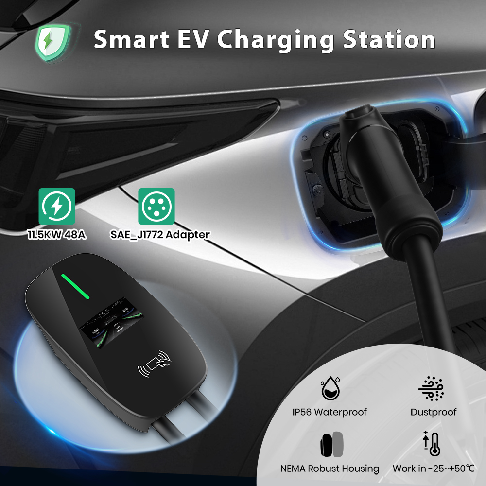Junsun Level 2 EV Charger 48A  - J1772 Evse 32A Level 2 Charger review and price
